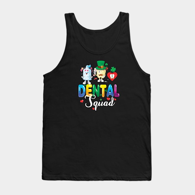 Dental Squad Valentine Assistant Dentist St Patricks Day Irish Tank Top by Printofi.com